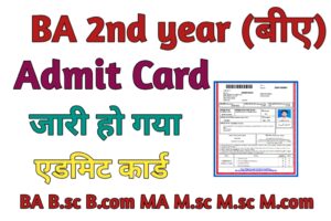BA 2nd Year Admit Card 2023 Download