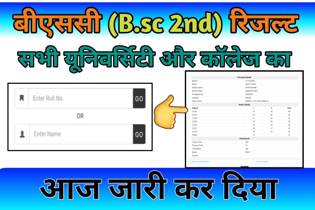 B.sc 2nd year Result