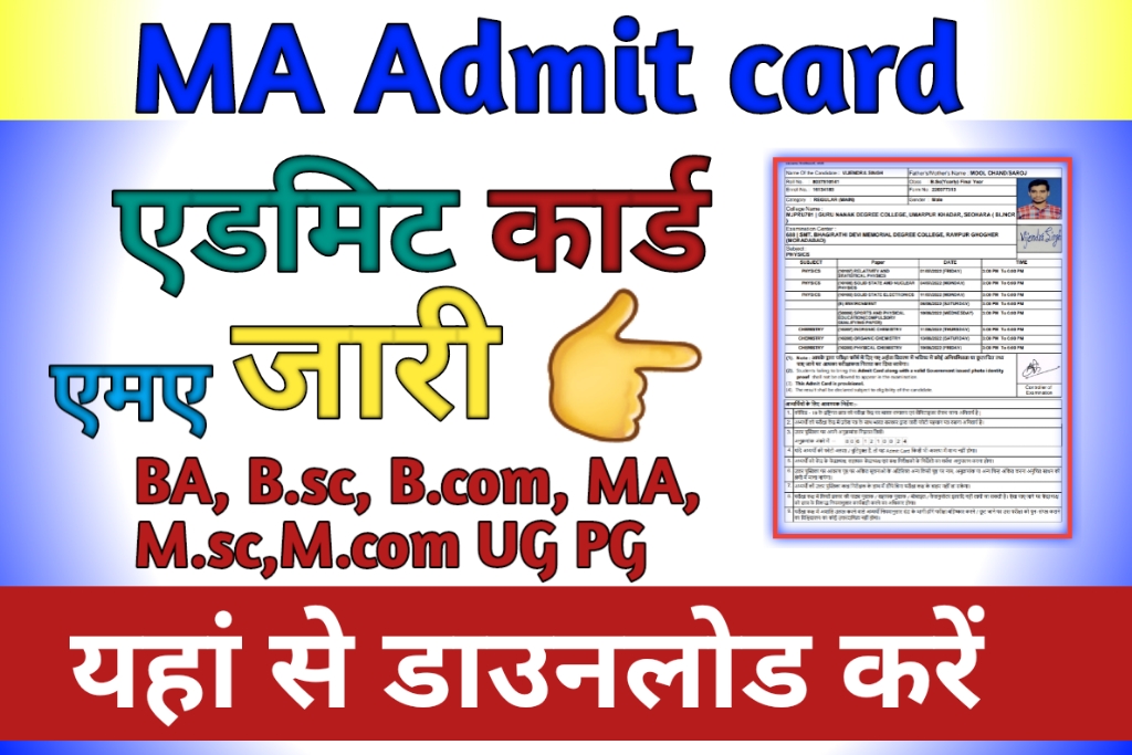 MA Admit Card Download