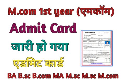 M.com 1st Year Admit Card