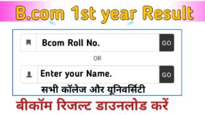 B.com 1st year Result 2024