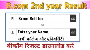 B.com 2nd year Result 2024