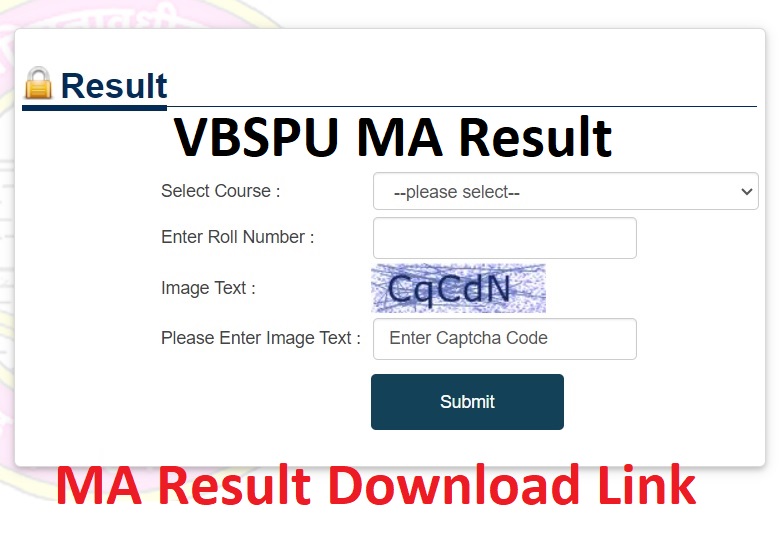 VBSPU MA Result 2024