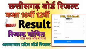Chhattisgarh Board 10th 12th Result 2024