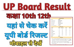 UP Board Result 2024, upresults.nic.in