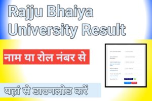 Rajju Bhaiya University Result rajju bhaiya university ba result Archives -