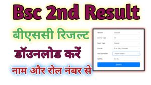 B.sc 2nd year Result 2024 (बीएससी परिणाम 2024) Bsc 1st, 2nd, 3rd year Result 2024, बीएससी रिजल्ट जारी