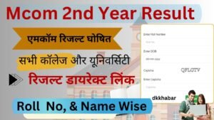 Mcom 2nd year Result 2024