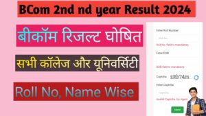 Bcom 2nd year Result 2024: (बीकॉम रिजल्ट 2024) बीकॉम रिजल्ट जारी जल्दी यहां से चेक करे.