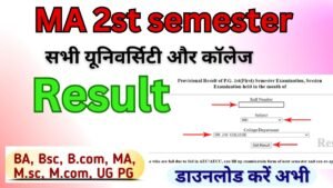 MA 1st semester Result 2024