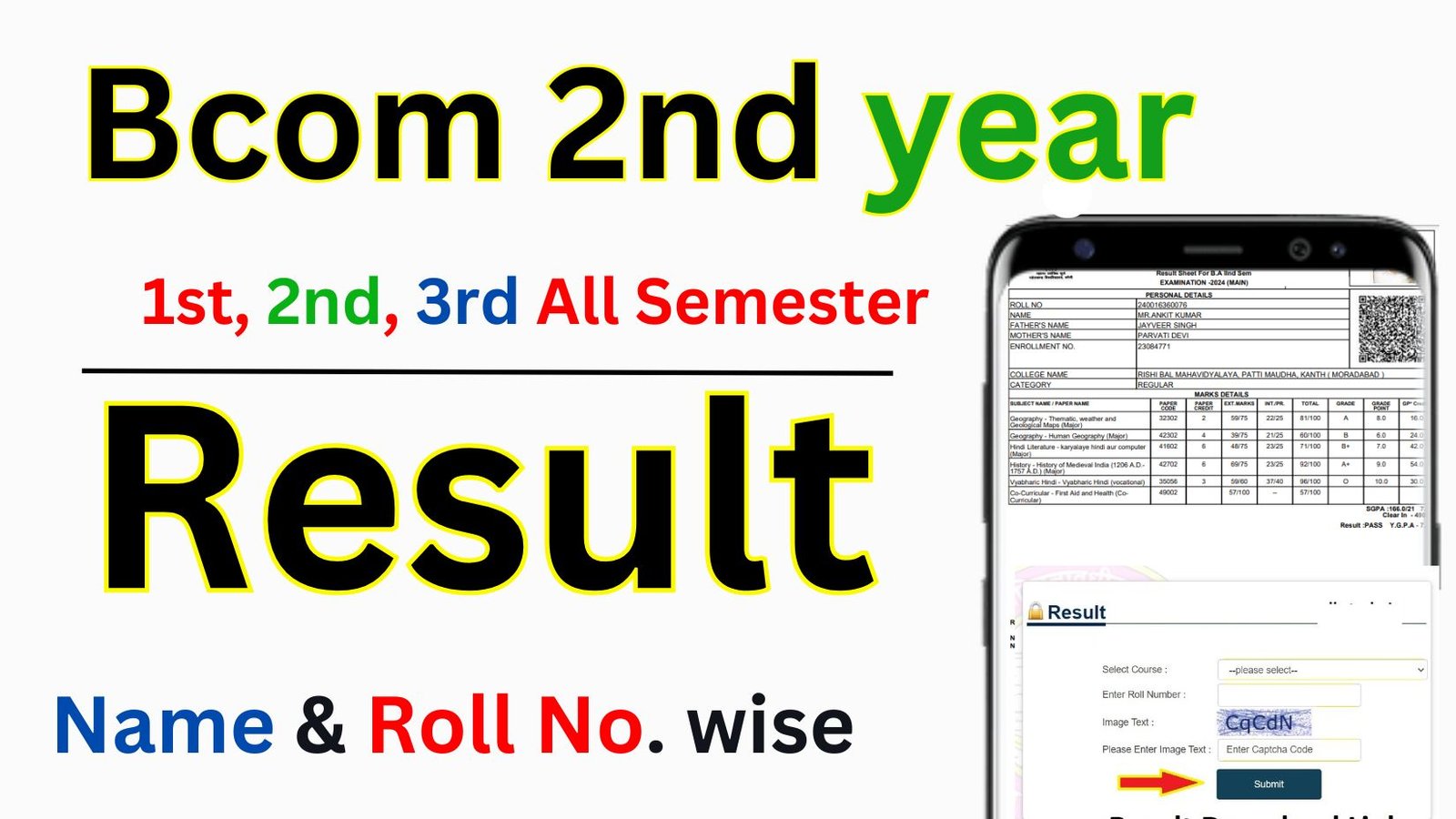 Bcom 2nd year Result