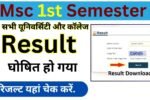 MSc 1st Semester Result 2026