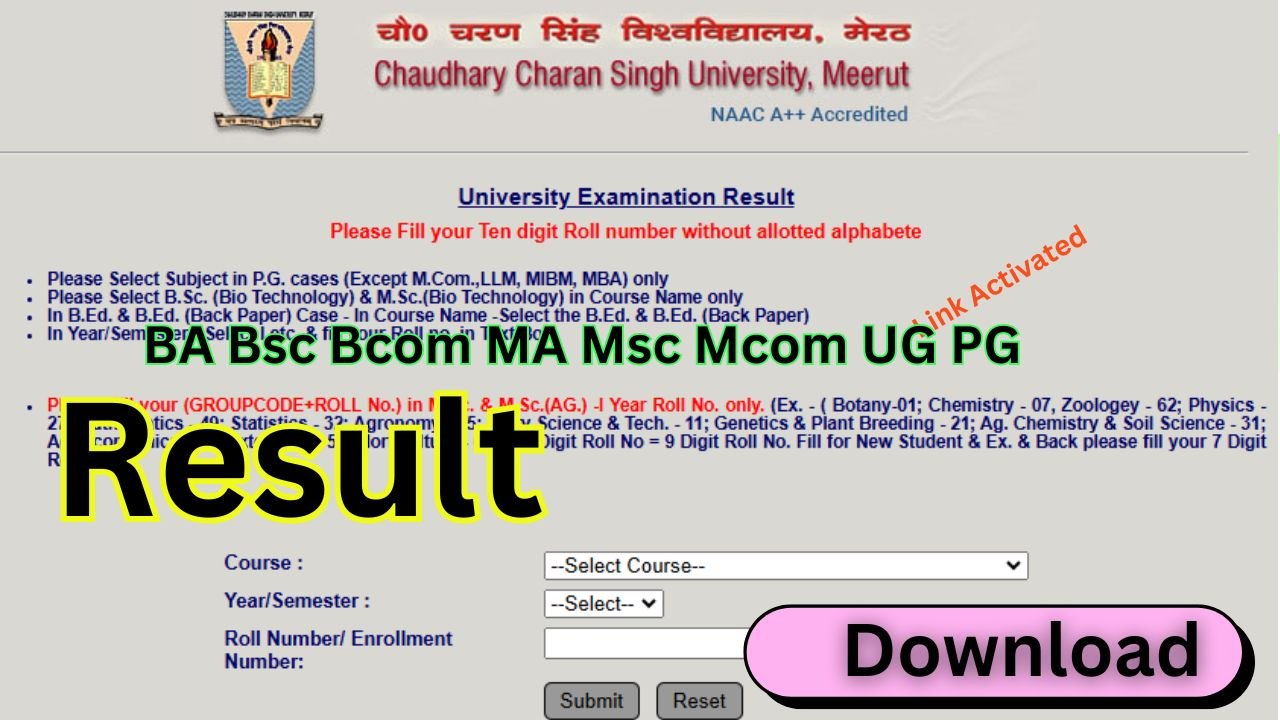 CCS University Result 2025