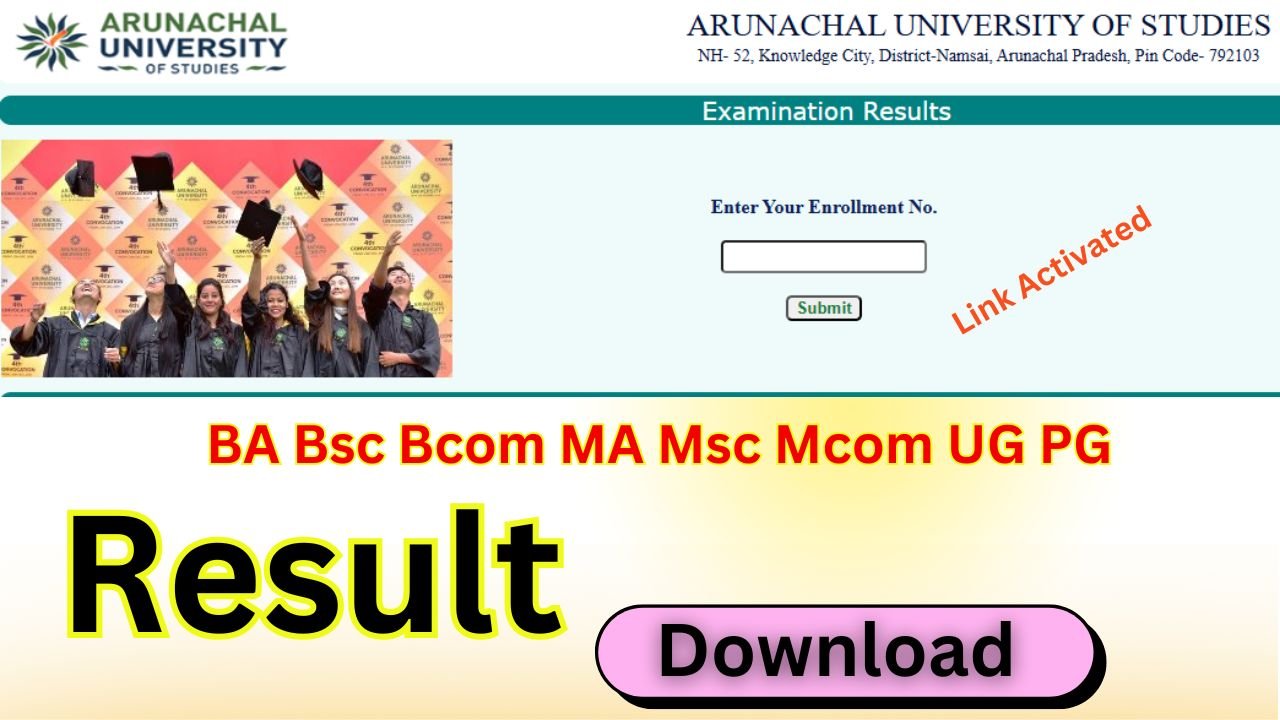 Arunachal University Result 2025