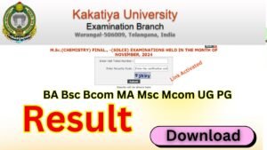 Kakatiya University Result 2025