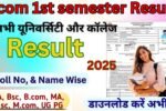 Bcom 1st semester Result 2025