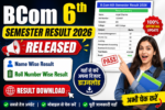 Bcom 6th semester Result 2026