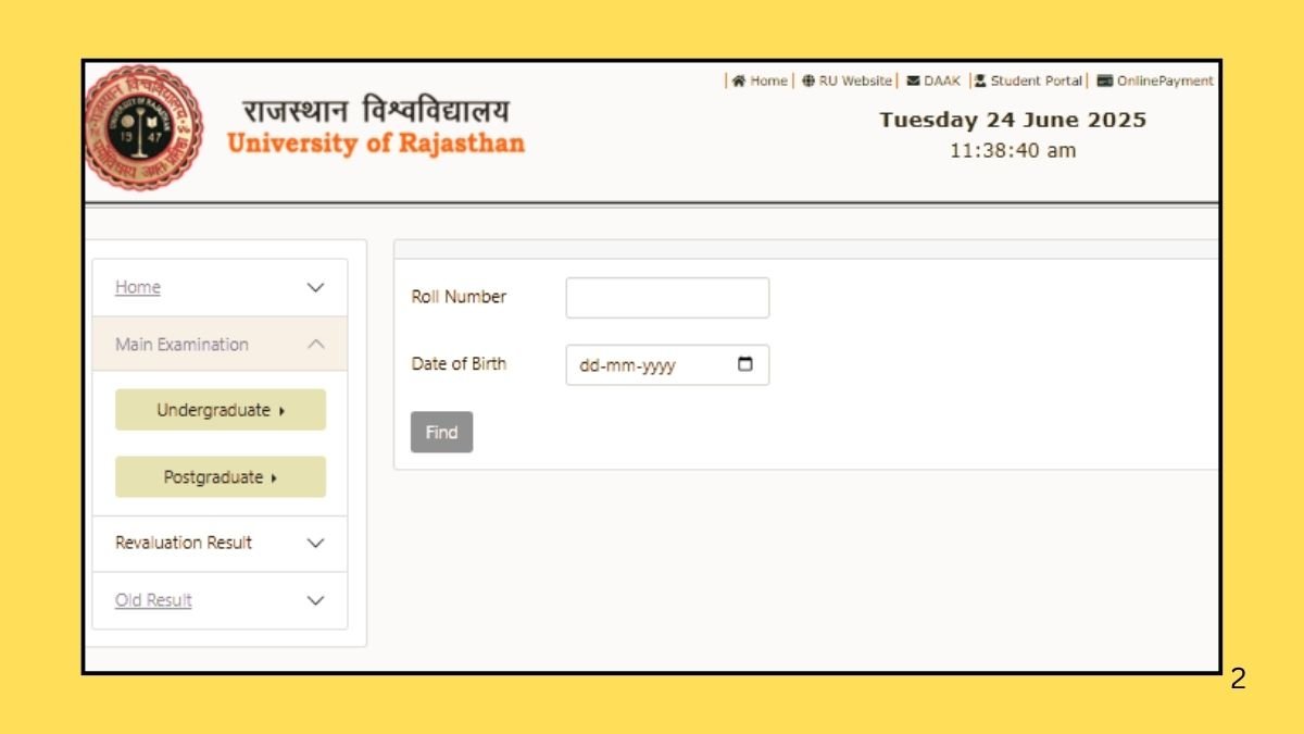 Rajasthan University Result 2025