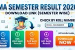 MA semester Result 2026